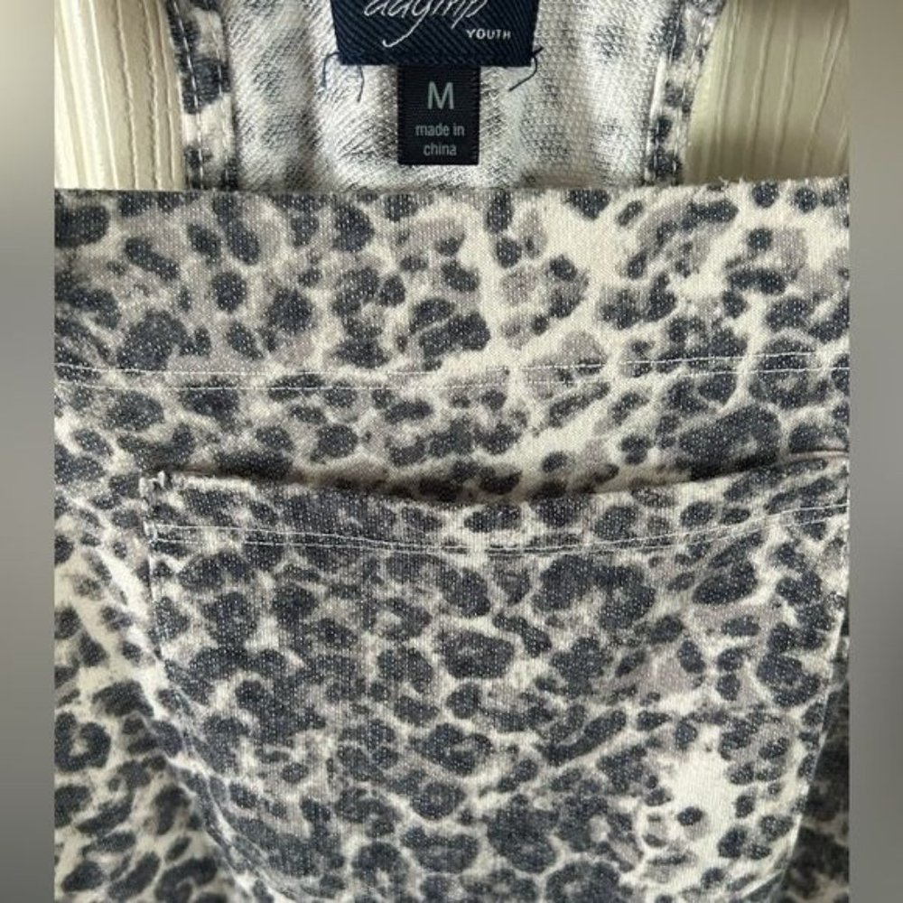 DayTrip Youth Leopard Jogger Overalls, Sz Medium - Picture 7 of 16